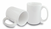 15oz White Coated Mug